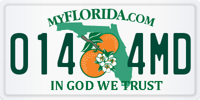FL license plate 0144MD