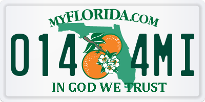 FL license plate 0144MI