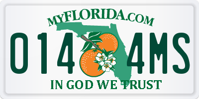 FL license plate 0144MS