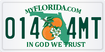 FL license plate 0144MT