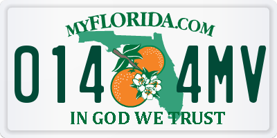 FL license plate 0144MV