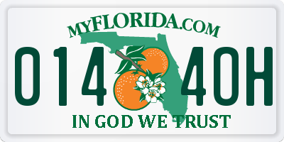 FL license plate 0144OH