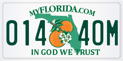 FL license plate 0144OM
