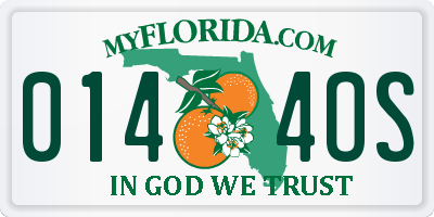 FL license plate 0144OS
