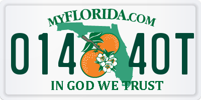 FL license plate 0144OT