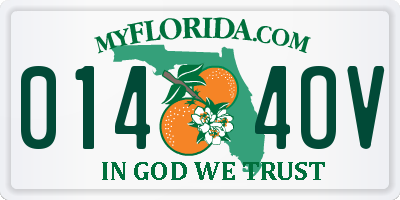 FL license plate 0144OV