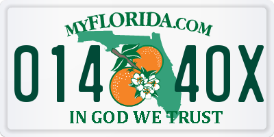 FL license plate 0144OX