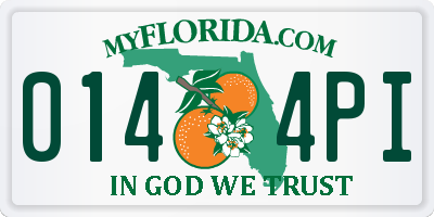 FL license plate 0144PI