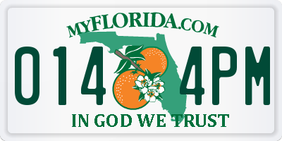 FL license plate 0144PM