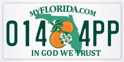 FL license plate 0144PP