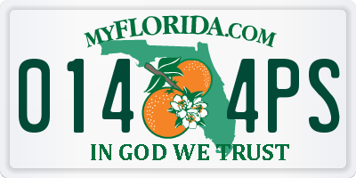 FL license plate 0144PS