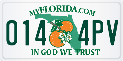 FL license plate 0144PV