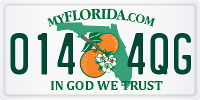 FL license plate 0144QG