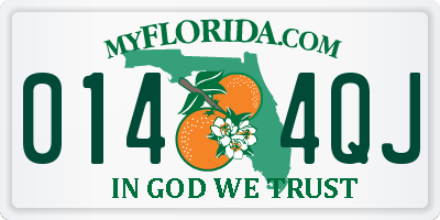 FL license plate 0144QJ
