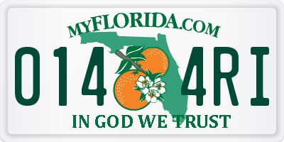 FL license plate 0144RI