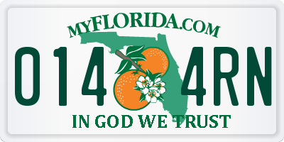 FL license plate 0144RN