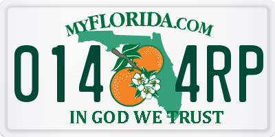 FL license plate 0144RP