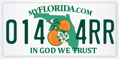 FL license plate 0144RR