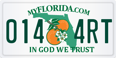 FL license plate 0144RT