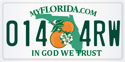 FL license plate 0144RW