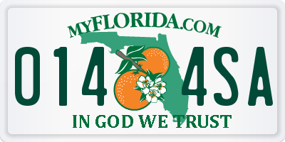 FL license plate 0144SA