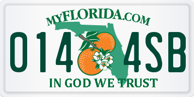 FL license plate 0144SB