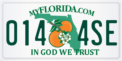 FL license plate 0144SE