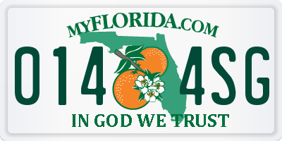 FL license plate 0144SG