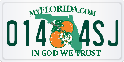 FL license plate 0144SJ