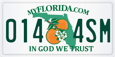 FL license plate 0144SM