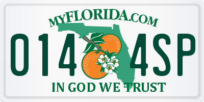 FL license plate 0144SP
