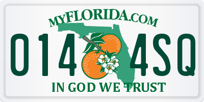 FL license plate 0144SQ