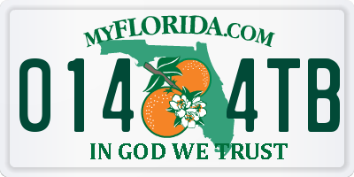 FL license plate 0144TB