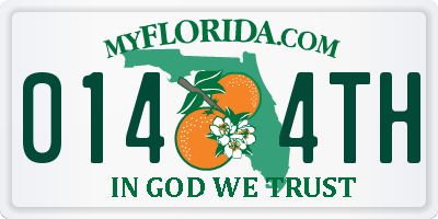 FL license plate 0144TH
