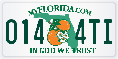 FL license plate 0144TI