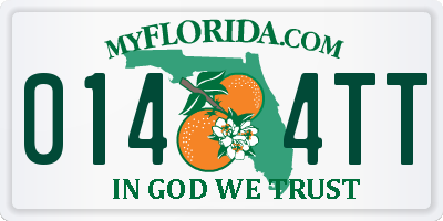 FL license plate 0144TT