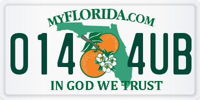 FL license plate 0144UB