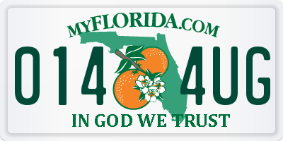 FL license plate 0144UG