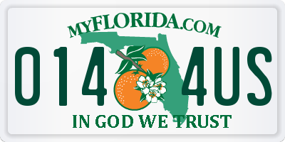 FL license plate 0144US