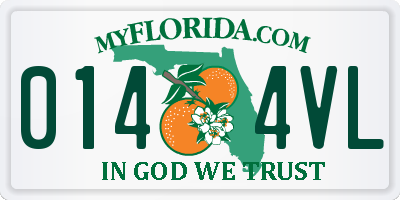 FL license plate 0144VL