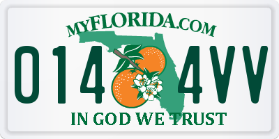 FL license plate 0144VV