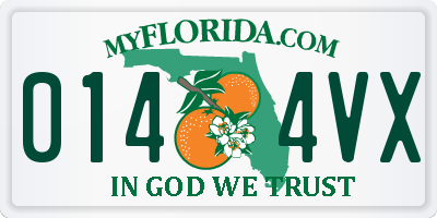 FL license plate 0144VX