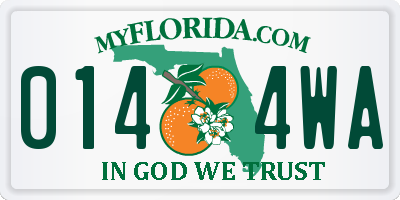 FL license plate 0144WA