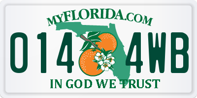 FL license plate 0144WB