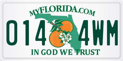FL license plate 0144WM