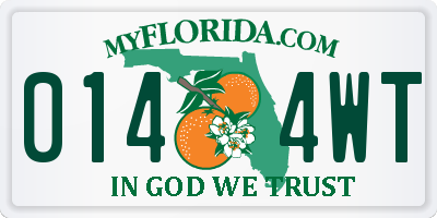 FL license plate 0144WT