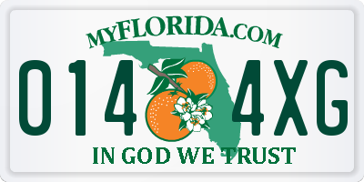 FL license plate 0144XG