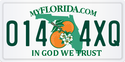 FL license plate 0144XQ