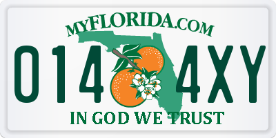 FL license plate 0144XY