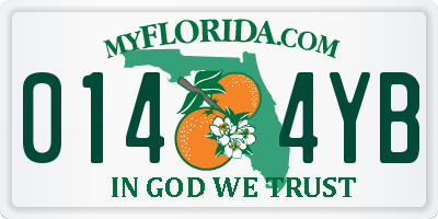 FL license plate 0144YB